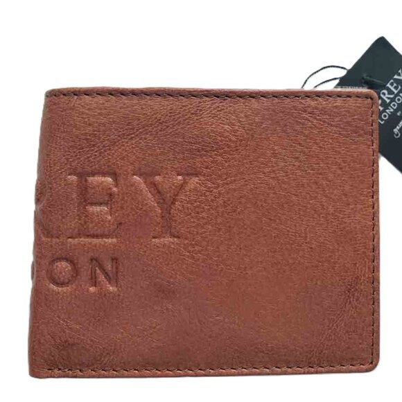Osprey London Barker Coin Pocket Wallet Tan Leather Bifold Men's - Picture 1 of 4